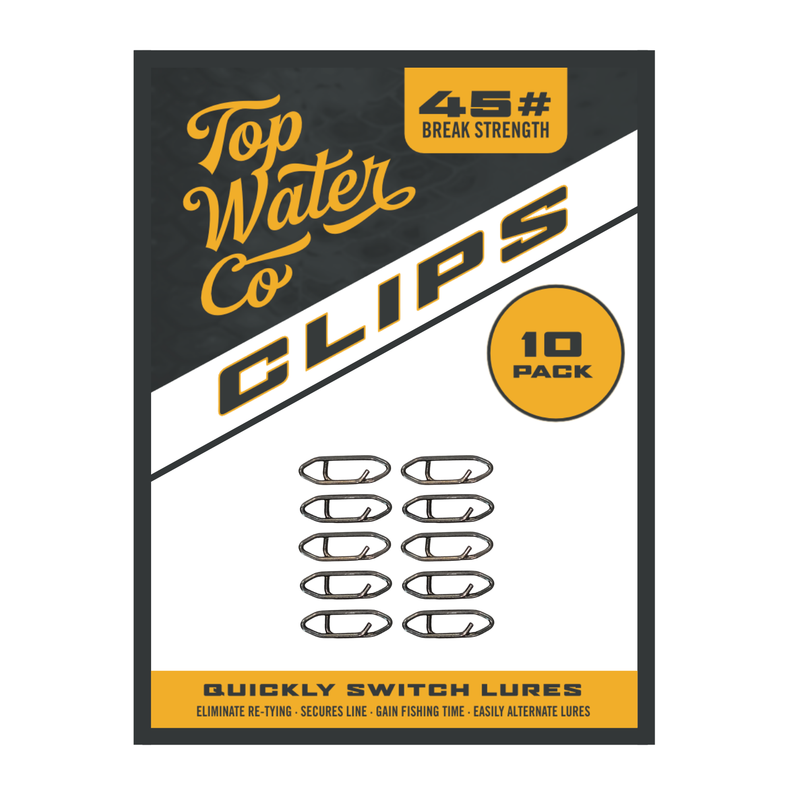 fishing clips for lures Topwater Co Speed Clips 25 Pack / Small