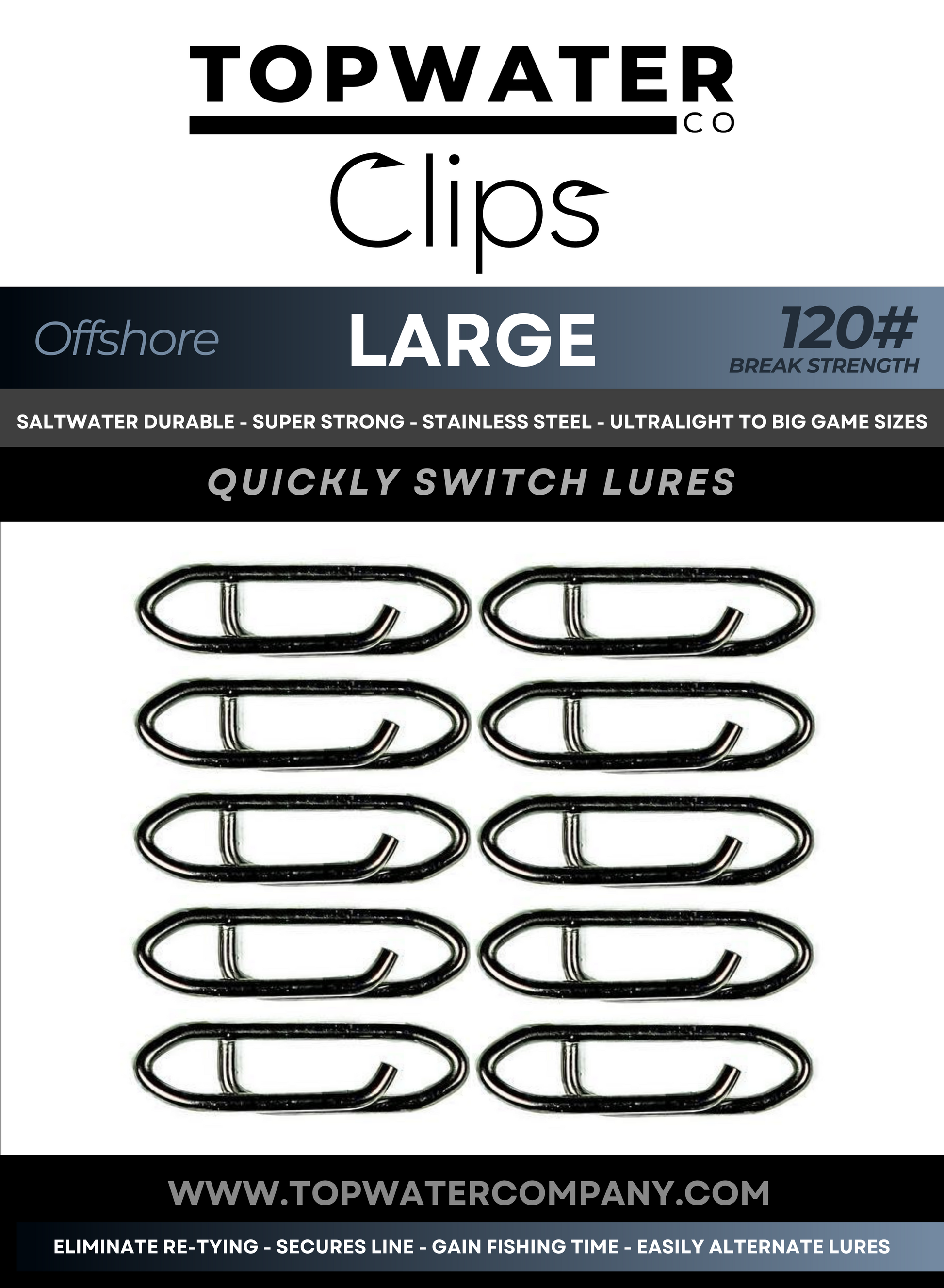 Large Speed Clips (120lbs) – Topwater Co